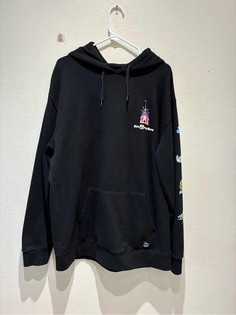 Disney X Vans Walt Disney World 50th Anniversary Hoodie Size XL Unisex Black